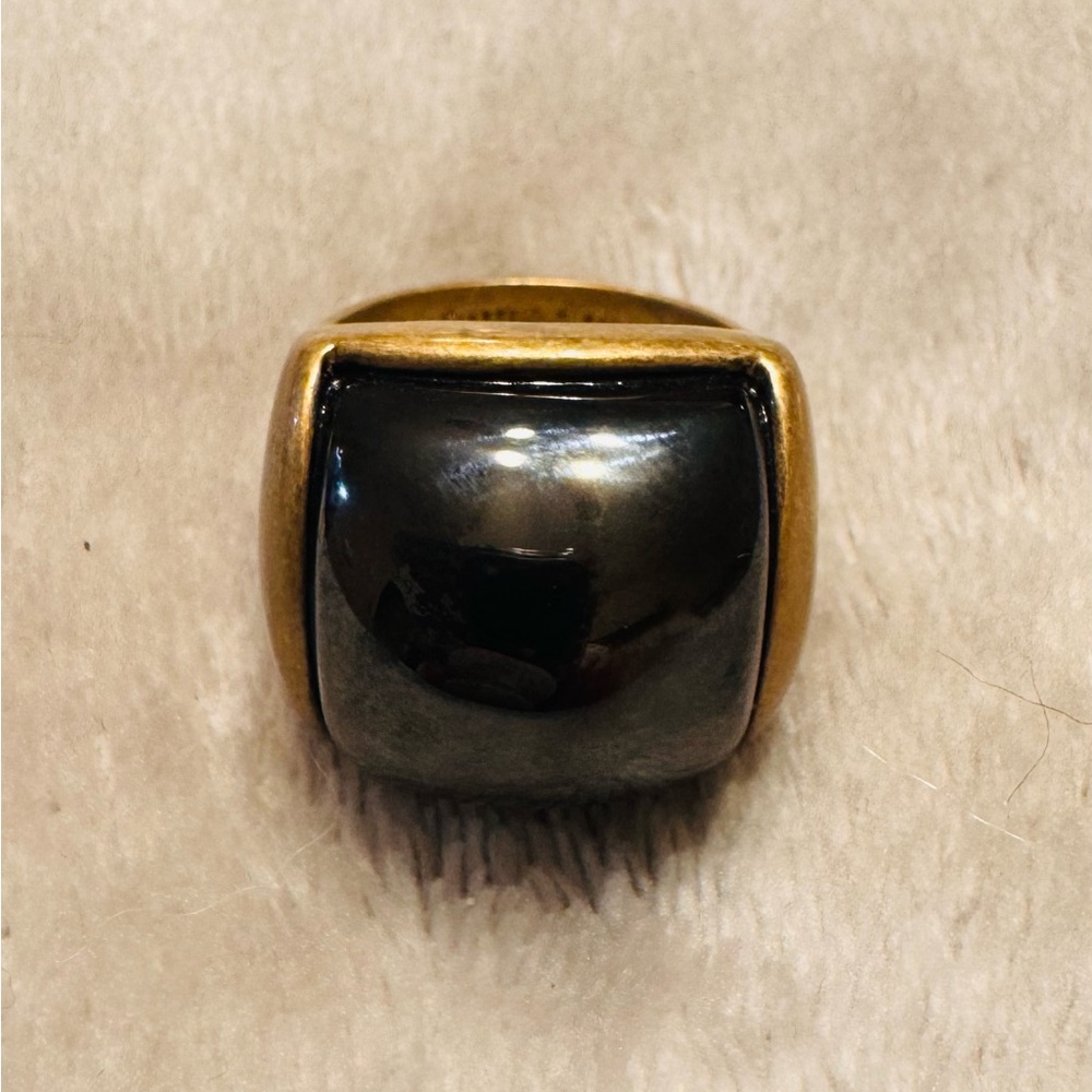 Lia Sophia Hematite Ring Size 8 - Picture 2 of 7